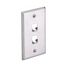 Placa De Pared Vertical De Acero Inoxidable Salida Para 2 Puertos Minicom