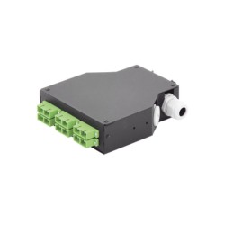Distribuidor De Fibra Óptica Para Riel Din 6 Acopladores Sc/apc Duplex Monomodo Con Charola De Empalme