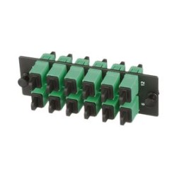 Placa Acopladora De Fibra Optica Fap Con 12 Conectores Sc/apc (12 Fibras) Para Fibra Monomodo Os1/os2 Color Verde