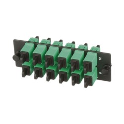 Placa Acopladora De Fibra Optica Fap Con 12 Conectores Sc/apc (12 Fibras) Para Fibra Monomodo Os1/os2 Color Verde