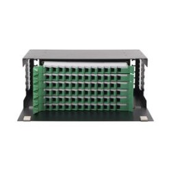 Distribuidor De Fibra Óptica Con Bandejas Deslizables Vacio 19in Acepta 72 Adaptadores Lc Duplex O Lc Simplex O 72 Sc Simplex 4u