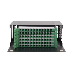 Distribuidor De Fibra Óptica Con Bandejas Deslizables Vacio 19in Acepta 72 Adaptadores Lc Duplex O Lc Simplex O 72 Sc Simplex 4u