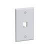 Placa De Pared Vertical Clásica Salida Para 1 Puerto Minicom Color Blanco