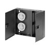 Caja De Conexión De Fibra Óptica Para Montaje En Pared Acepta 2 Placas Fap O Fmp Hasta 48 Fibras Color Negro