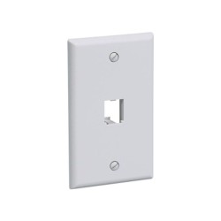 Placa De Pared Vertical Clásica Salida Para 1 Puerto Minicom Color Blanco