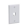 Placa De Pared Vertical Clásica Salida Para 1 Puerto Minicom Color Blanco