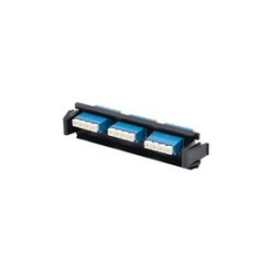 Placa Acopladora De Fibra Óptica Quickpack Con 6 Conectores Lc/upc Duplex (12 Fibras) Para Fibra Monomodo Azul