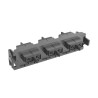 Placa Acopladora De Fibra Óptica Quickpack Con 3 Conectores Sc Duplex (6 Fibras) Negro