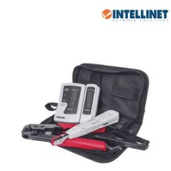 Intellinet 780070 Kit De Herramientas Para Red Con 4 Piezas Compuesto Por Probador De Cable Utp Ponchadora Pinza Crimpadora Y Pe