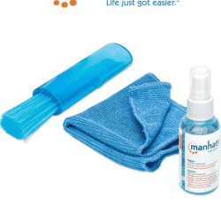 Manhattan 421010   Kit De Limpieza Para Pantallas Lcd/  Libre De Alcohol/  Incluye Solución De Limpieza/ Brocha Y Pano De Microf