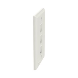 Placa De Pared Vertical Salida Para 3 Puertos Keystone Color Blanco Mate