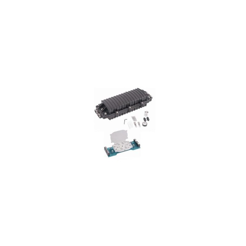 Caja De Distribución De Fibra Óptica Horizontal Hasta 96 Empalmes Exterior Ip68 2 Puertos De Entrada Y Salida