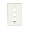 Placa De Pared Vertical Salida Para 3 Puertos Keystone Color Blanco Mate