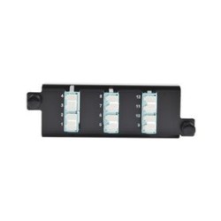 Placa Acopladora De Fibra Óptica Plug And Play Con 6 Conectores Lc Duplex (12 Fibras) Para Fibra Multimodo Aqua