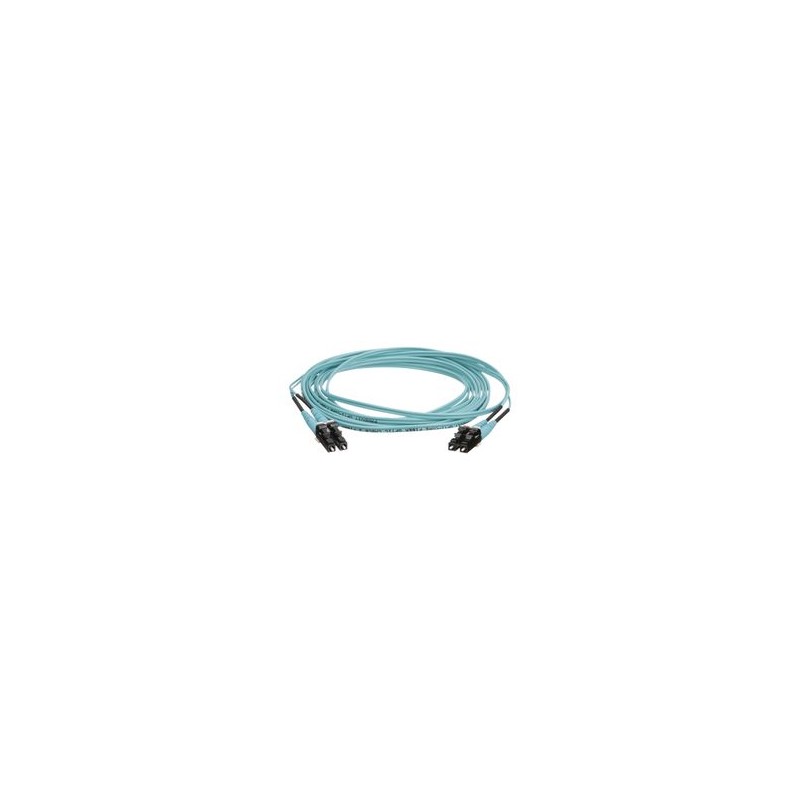 Jumper De Fibra Optica Multimodo 50/125 Om4 Lclc Duplex Ofnr (riser) Color Aqua 3 Metros