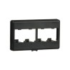 Placa De Mobiliario Modular Estándar Salidas Para 4 Puertos Minicom Color Negro