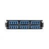 Placa Acopladora De Fibra Óptica Quickpack Con 6 Conectores Lc/upc Quad (24 Fibras) Para Fibra Monomodo Azul