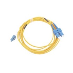 Jumper De Fibra Óptica Monomodo 9/125 Lc/upcsc/upc Pvc 2.0 Mm Dúplex Amarillo 3 Metros