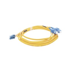 Jumper De Fibra Óptica Monomodo 9/125 Lc/upcsc/upc Pvc 2.0 Mm Dúplex Amarillo 3 Metros
