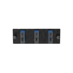 Placa Acopladora De Fibra Optica Fap Con 3 Conectores Sc Duplex (6 Fibras) Para Fibra Monomodo Os1/os2 Color Azul