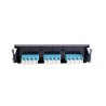 Placa Acopladora De Fibra Óptica Quickpack Con 6 Conectores Lc Duplex (12 Fibras) Para Fibra Multimodo Aqua