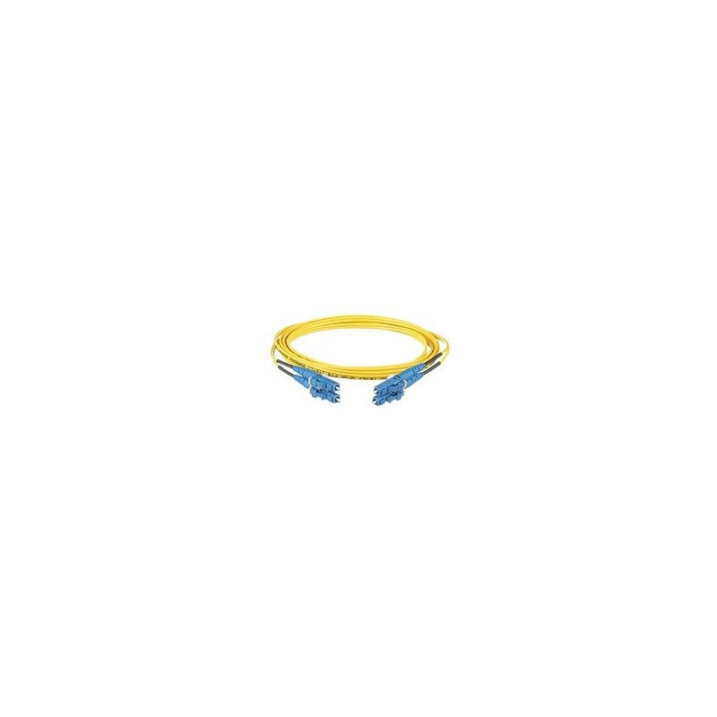 Jumper De Fibra Optica Monomodo 9/125 Os2 Lclc Duplex Ofnr (riser) Color Amarillo 3 Metros
