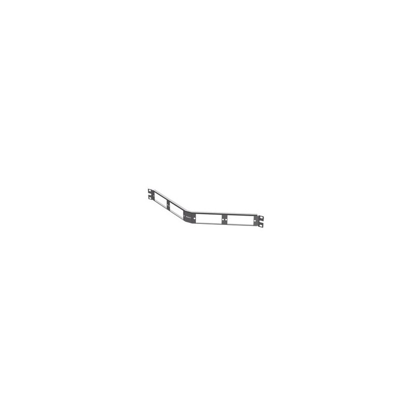 Patch Panel De Fibra Óptica Para 4 Placas Acopladras Fap O Fmp Angulado Color Negro 1ur
