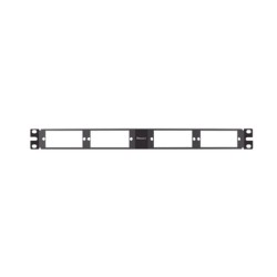 Patch Panel De Fibra Óptica Para 4 Placas Acopladras Fap O Fmp Angulado Color Negro 1ur