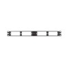 Patch Panel De Fibra Óptica Para 4 Placas Acopladras Fap O Fmp Angulado Color Negro 1ur
