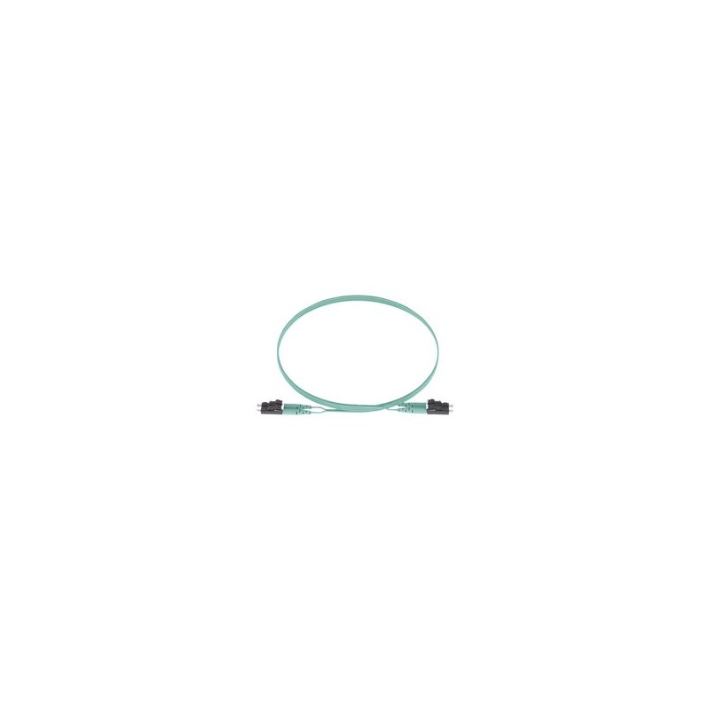 Jumper De Fibra Optica Multimodo 50/125 Om3 Lclc Duplex Ofnr (riser) Color Aqua 5 Metros