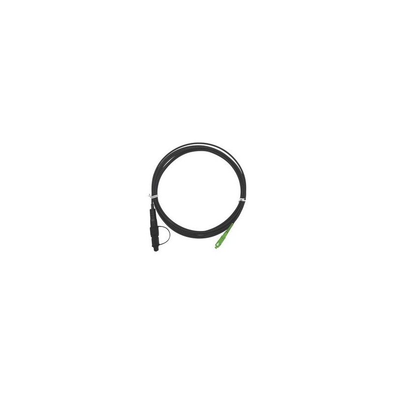 Jumper De Fibra Óptica Conector Sc/apc  Conexión A Caja Fdp460 Redondo 5 Metros Forro 3 Mm G657a2 Negro