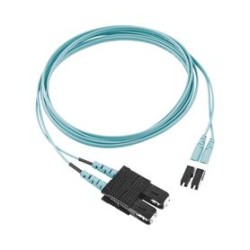 Jumper De Fibra Optica Multimodo 50/125 Om3 Lcsc Duplex Ofnr (riser) Color Aqua 2 Metros