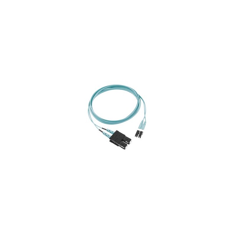 Jumper De Fibra Optica Multimodo 50/125 Om3 Lcsc Duplex Ofnr (riser) Color Aqua 2 Metros