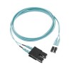 Jumper De Fibra Optica Multimodo 50/125 Om3 Lcsc Duplex Ofnr (riser) Color Aqua 2 Metros