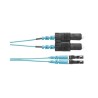 Jumper De Fibra Optica Multimodo 50/125 Om3 Lcsc Duplex Ofnr (riser) Color Aqua 2 Metros
