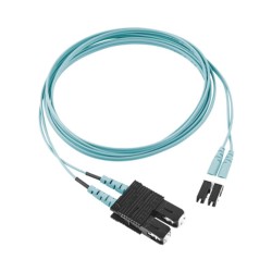 Jumper De Fibra Optica Multimodo 50/125 Om3 Lcsc Duplex Ofnr (riser) Color Aqua 2 Metros