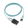 Jumper De Fibra Optica Multimodo 50/125 Om3 Lcsc Duplex Ofnr (riser) Color Aqua 2 Metros