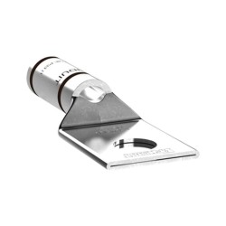 Terminal De Compresión De Cobre Con Orificio 1/4 Para Cable 2 Awg. 25 Piezas