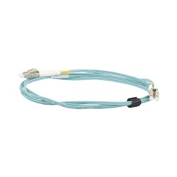 Jumper De Fibra Óptica Multimodo 50/125 Xglo Om3 Lclc Duplex Ofnr Color Aqua 2 Metros