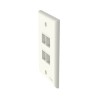 Placa De Pared Vertical Salida Para 4 Puertos Keystone Color Blanco Mate