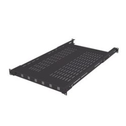 Charola Ventilada Para Soportar Equipos En Rack Profundidad Ajustable De 495 A 965 Mm 1u Color Negro
