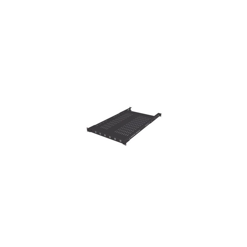 Charola Ventilada Para Soportar Equipos En Rack Profundidad Ajustable De 495 A 965 Mm 1u Color Negro