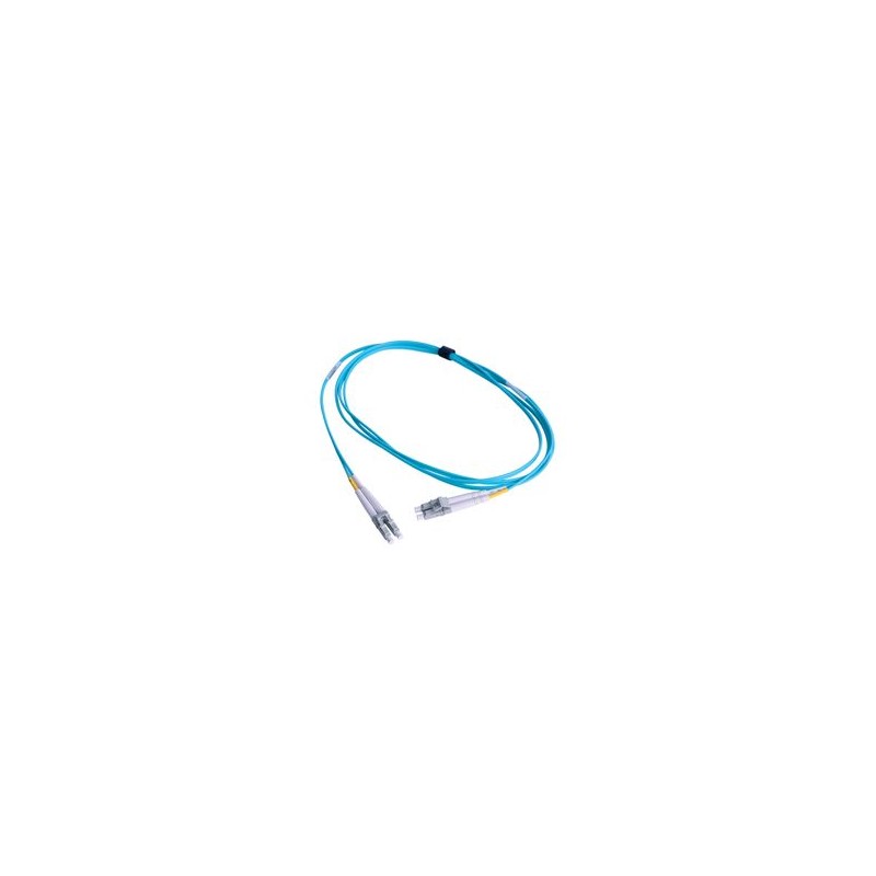 Jumper De Fibra Óptica Multimodo 50/125 Om3 Xglo Lclc Duplex Ofnr Color Aqua 1 Metro