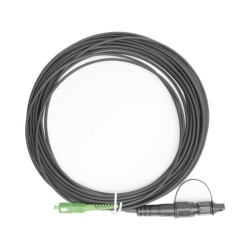 Jumper De Fibra Óptica Conector Sc/apc  Conexión A Caja Fdp460 Redondo 10 Metros Forro 3 Mm G657a2 Negro