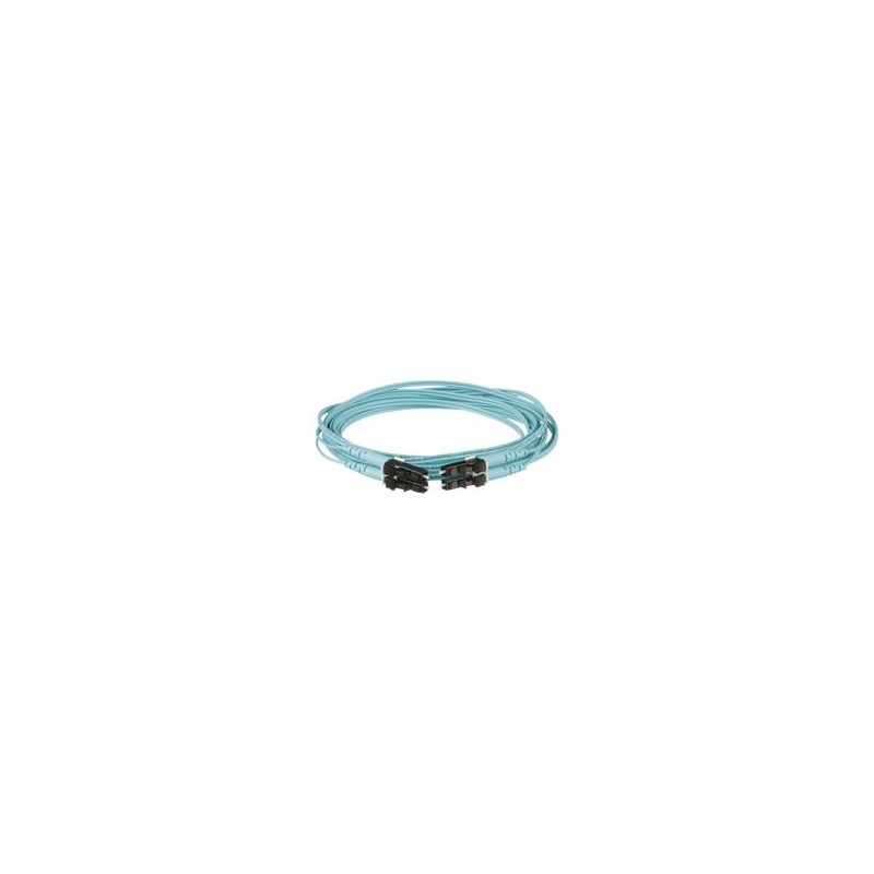 Jumper De Fibra Optica Multimodo 50/125 Om3 Lclc Duplex Ofnr (riser) Color Aqua 9 Metros