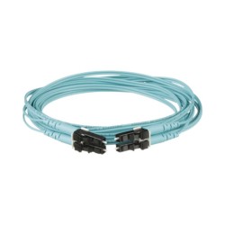 Jumper De Fibra Optica Multimodo 50/125 Om3 Lclc Duplex Ofnr (riser) Color Aqua 9 Metros