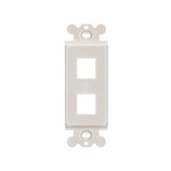 Marco De Módulo Dúplex Para Placas Frontales Estándar Gfci Acepta 2 Módulos Keystone Color Blanco Mate
