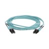 Jumper De Fibra Óptica Multimodo 50/125 Om4 Lclc Duplex Ofnr (riser) Color Aqua 5 Metros