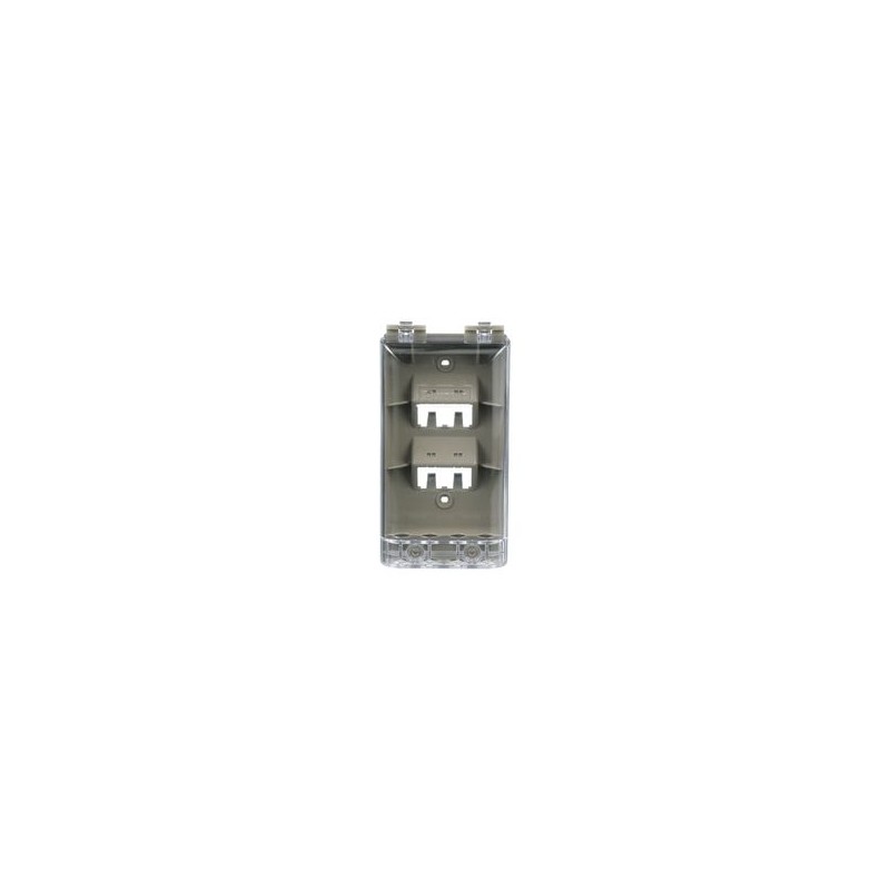 Placa De Pared Vertical Resistente Al Agua Con Protección Ip56 Acepta 4 Módulos Minicom Color Gris