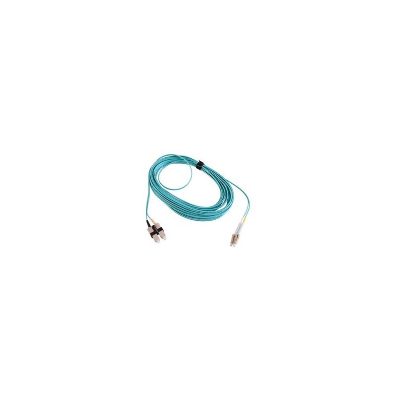 Jumper De Fibra Óptica Multimodo 50/125 Xglo Om3 Lcsc Duplex Ofnr Color Aqua 10 Metros